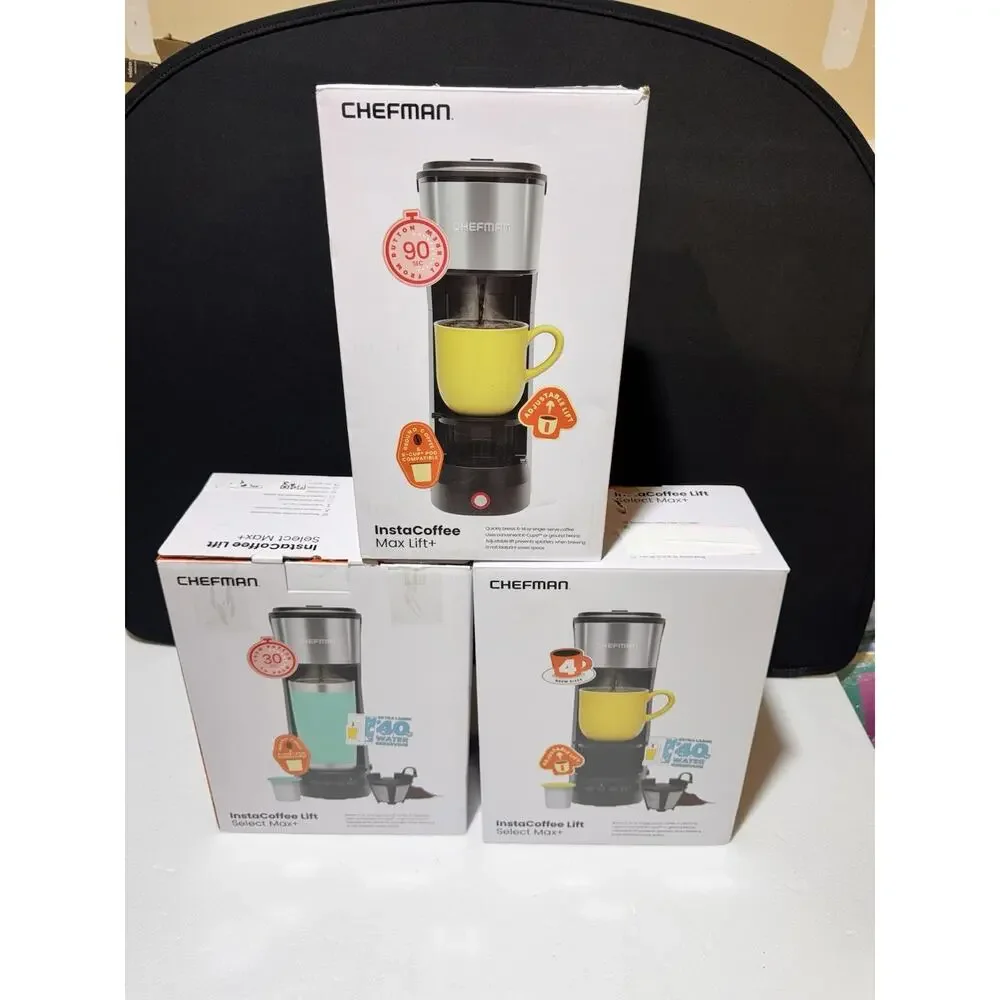 Chefman InstaCoffee Lift Select Max+ Single Serve Pod & Ground Coffee Maker